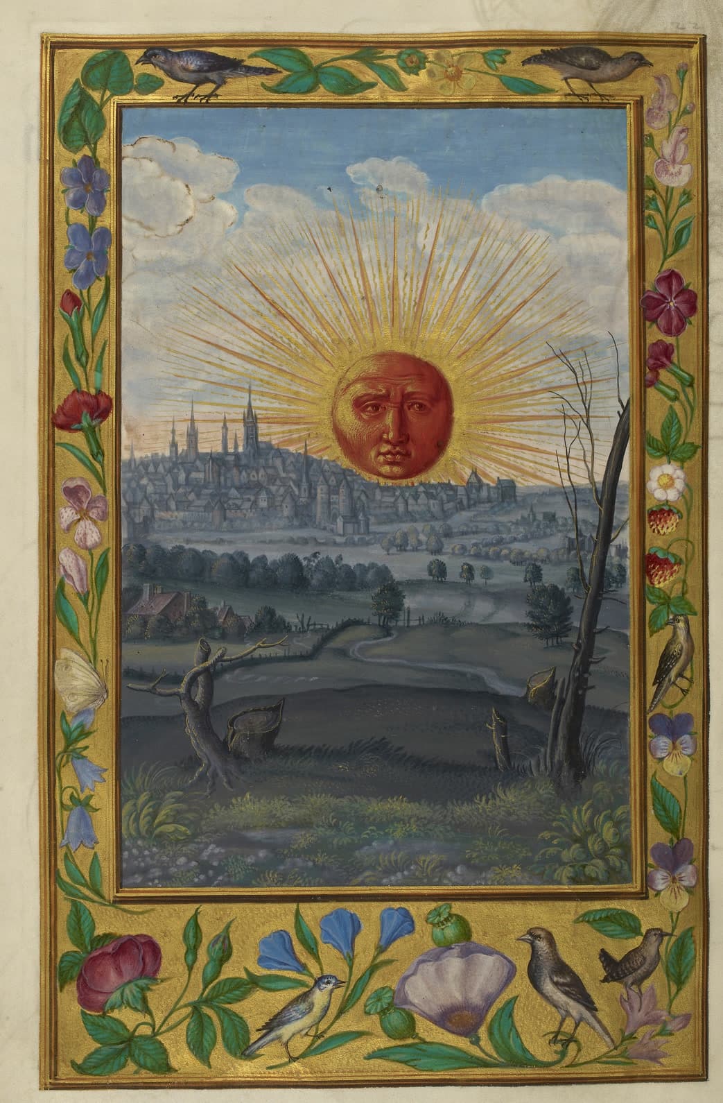 The Sun Rises Over the City, framed